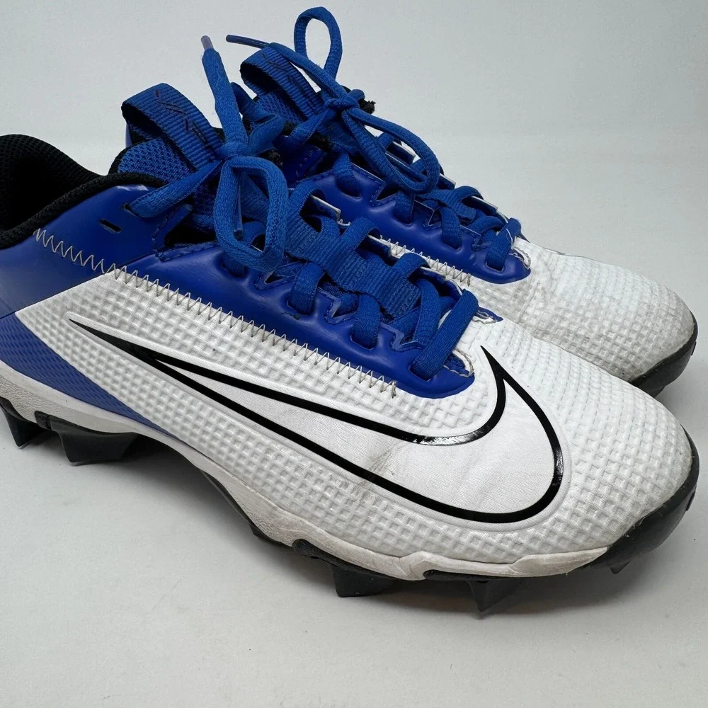 Nike Vapor Edge Shark 2 Football Cleats‎ White DH5089-414 Youth Size 3.5 Y